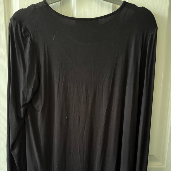 Tahari Oversize Top, S, Long Straight Sleeves, sheer inset at neck, NWOT - Picture 3 of 3